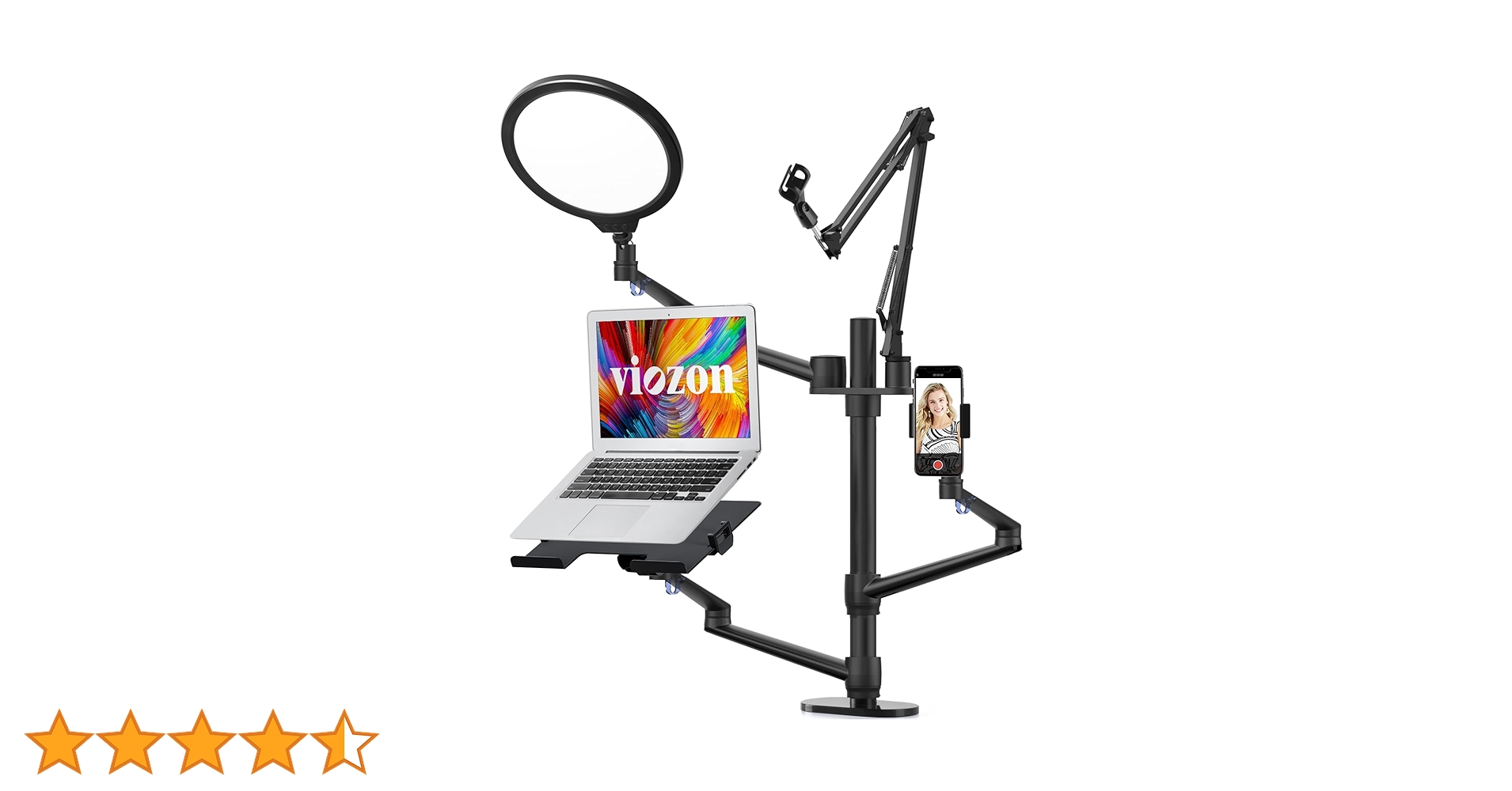 Viozonセルフィー フロア ライブスタンド セット Amazon.com : Viozon Selfie Desktop Live Stand Set 6-in-1 10